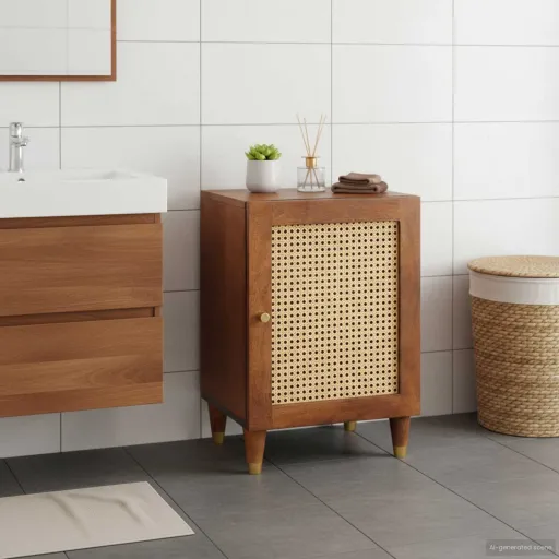 Mueble de Cuarto de Baño Con Estante Marrón 38 x 33,5 x 58 cm