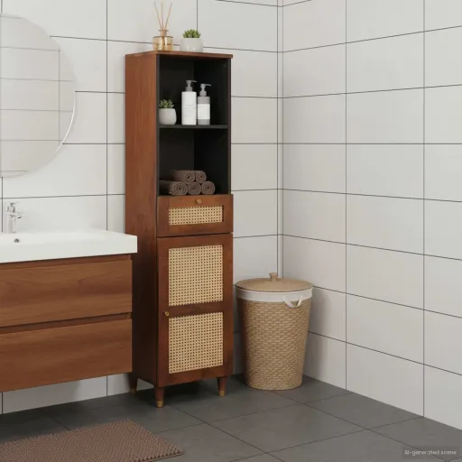Aparador Marrón 38 x 33,5 x 160 cm Madera de Mango Maciza