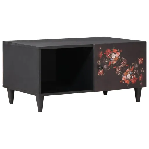 Mesa de Café Multicolor 80 x 50 x 40 cm Madera de Mango Maciza