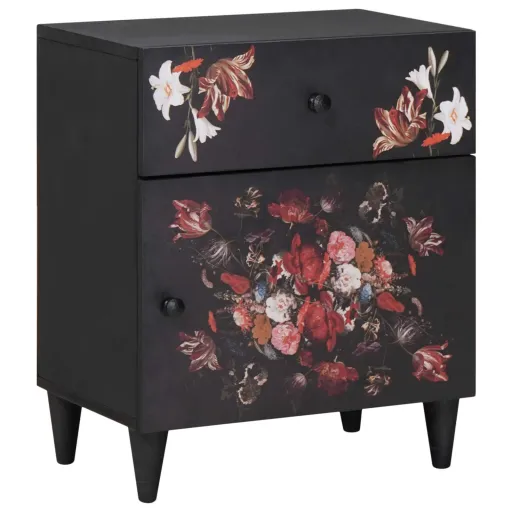 Mesita de Noche Con Cajón Multicolor 50 x 33 x 60 cm