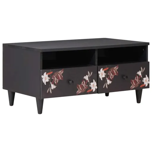 Mesa de Café Multicolor 80 x 54 x 40 cm Madera de Mango Maciza