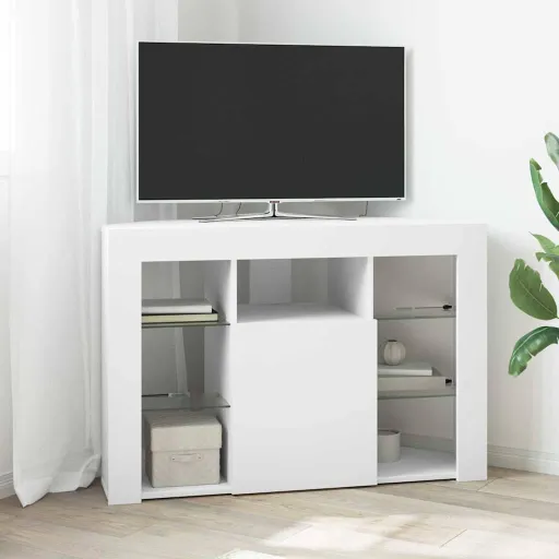 Armario LED Para TV de Esquina 100x40x68cm Madera de Ingeniería