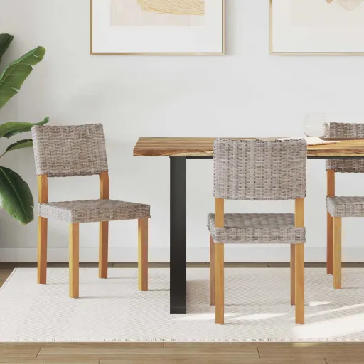 Silla de Comedor   Gris Kubu 46 x 55 x 84 cm Ratán Kubu (2 pcs)