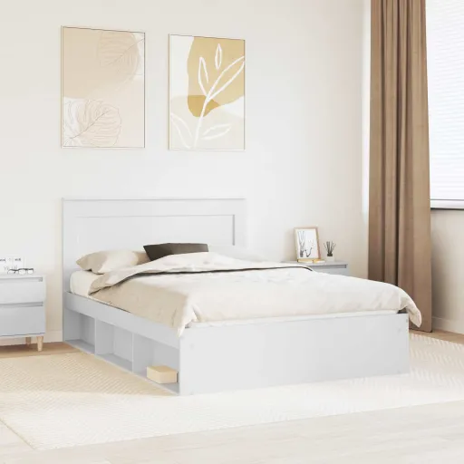 Estructura de Cama 160 x 200 cm Madera de Pino Macizo
