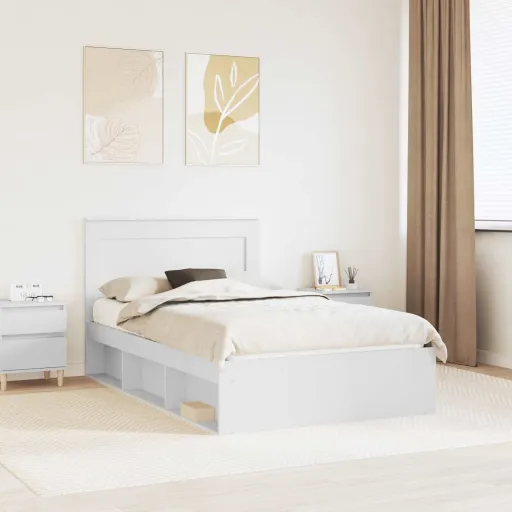 Estructura de Cama 120 x 190 cm Madera de Pino Macizo