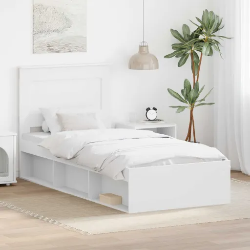 Estructura de Cama 100 x 200 cm Madera de Pino Macizo