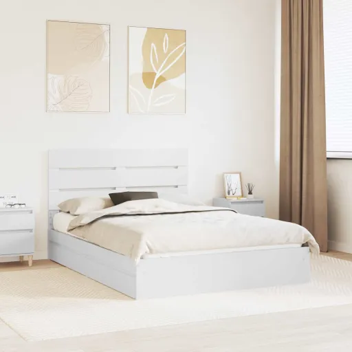 Cama Con Almacenamiento 140 x 200 cm Madera de Ingeniería