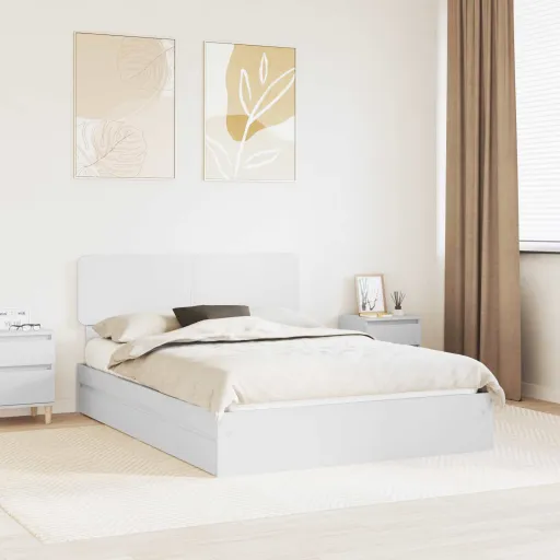 Cama Con Almacenamiento 140 x 200 cm Madera de Ingeniería
