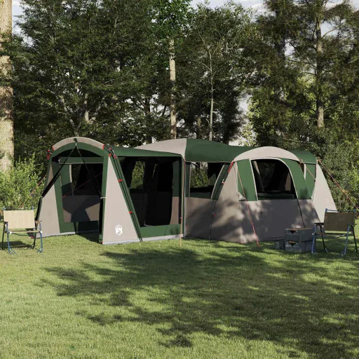 Tienda Familiar Con Techo Verde y 745 x 700 x 217 cm
