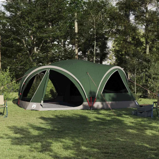 Tienda Familiar Con Techo Verde y Gris 460 x 430 x 214 cm