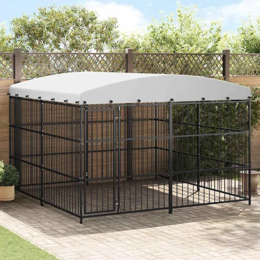 Perrera de Exterior Con Techo 300x300x210 cm