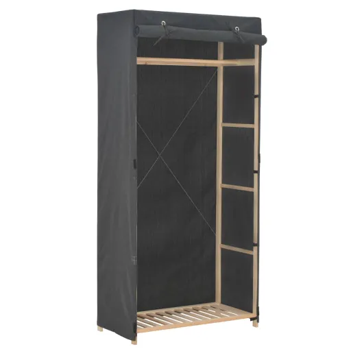 Armario de Tela Gris 79x40x170 cm