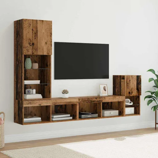 Unidades de Pared Para TV Madera Vieja Madera Contrachapada