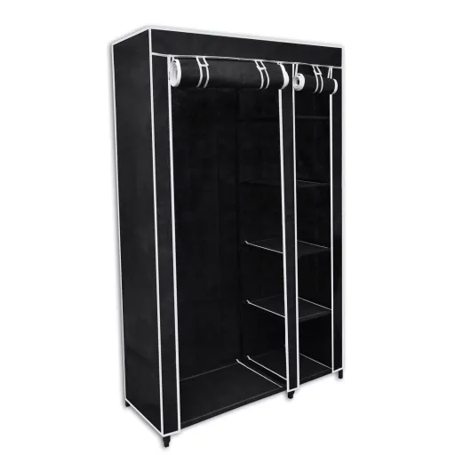 Armario Plegable 110x45x175 cm Negro
