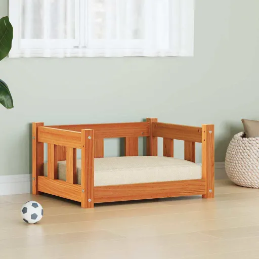 Cama Para Perro Con Almacenamiento Marrón Cera 55 x 45 x 28 cm