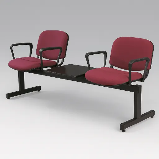 Sillas de Recepción C/ Brazos 2 Plazas Fija Viga Iso 01 (Sillas de Oficina)