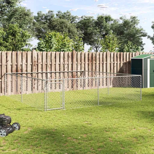 Perrera de Exterior de Acero Galvanizado 4x4x1 m