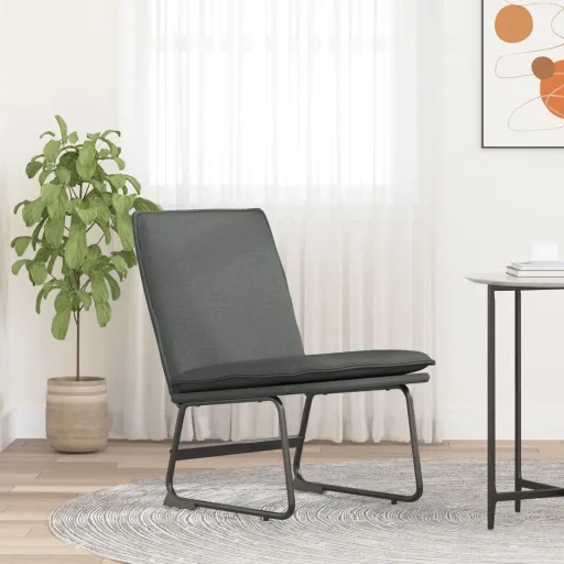 Sillón de Relax Tela Gris Oscuro 52x75x76 cm