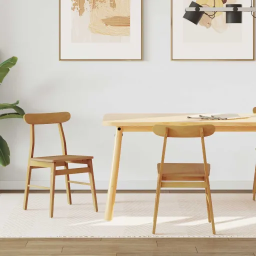 Silla de Comedor   Natural 43 x 44,5 x 77 cm (2 pcs)