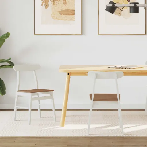 Silla de Comedor   y Natural 43 x 44,5 x 77 cm (2 pcs)