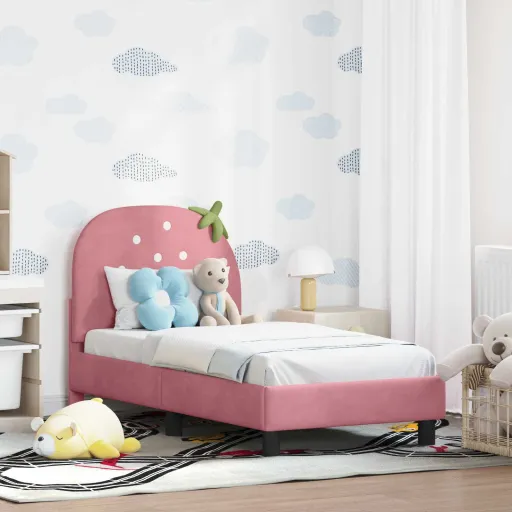 Estructura de Cama Para Niños Pequeños Con Cabecera 70 x 140 cm