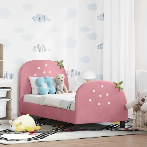 Estructura de Cama Para Niños Pequeños Con Cabecera 70 x 140 cm