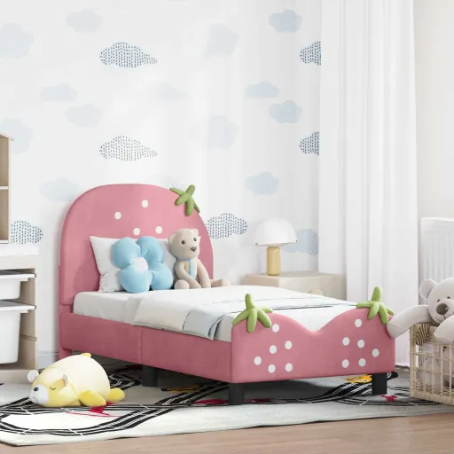 Estructura de Cama Para Niños Pequeños Con Cabecera 70 x 140 cm