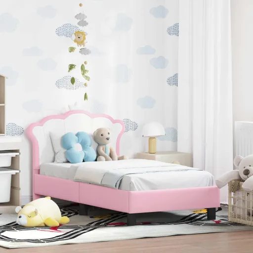 Estructura de Cama Para Niños Pequeños Con Cabecera 70 x 140 cm
