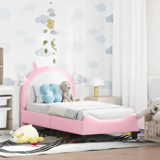 Estructura de Cama Para Niños Pequeños Con Cabecera 70 x 140 cm