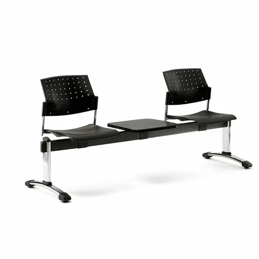 Sillas de Recepción Con Mesa 3 Plazas Fija Movie 560/570 Revestida