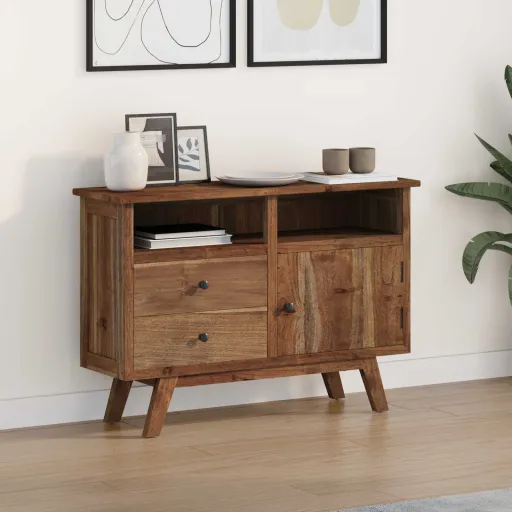 Aparador Natural 100 x 30 x 68 cm Madera de Teca Maciza