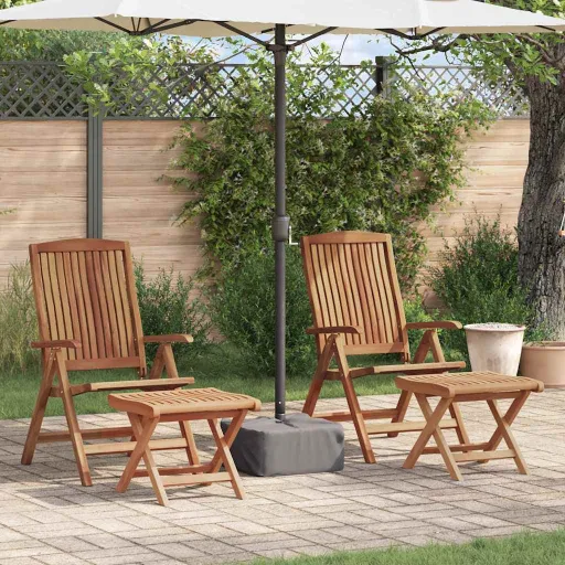 Conjunto de Comedor de Jardín   Marrón (4 pcs)