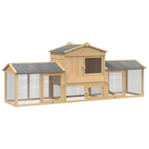 Gallinero   Marrón Madera de Pino Macizo (3 pcs)