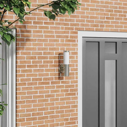 Luz de Pared Exterior Plateado 15 x 7,5 x 33 cm