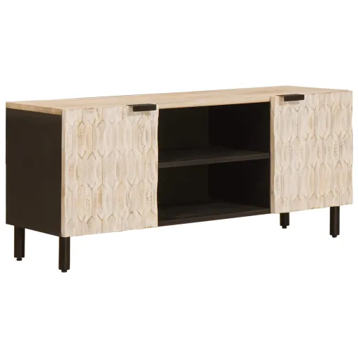 Mueble de TV Con Estante Acabado de Lavado 105 x 33 x 46 cm