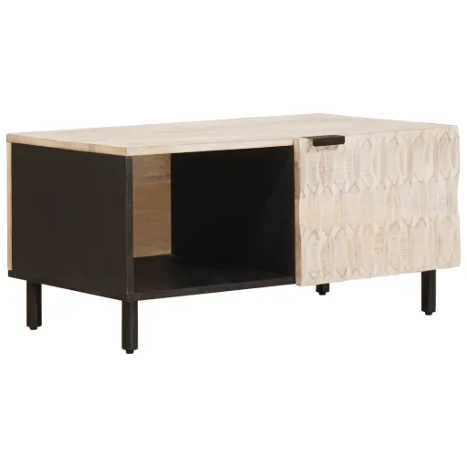 Mesa de Café 80 x 50 x 40 cm Madera de Mango Maciza