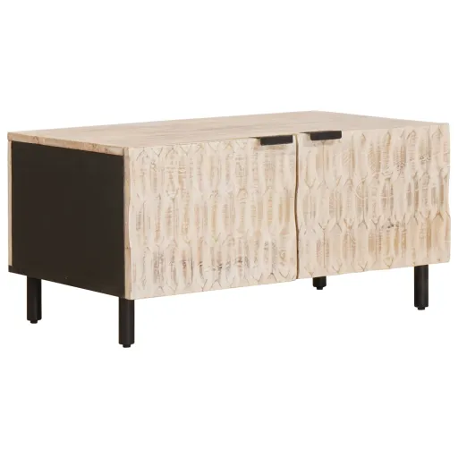 Mesa de Café 80 x 50 x 40 cm Madera de Mango Maciza