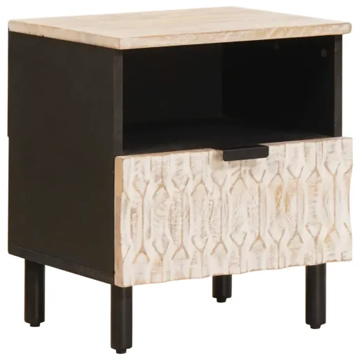 Armario de Noche 40 x 33 x 46 cm Madera de Mango Maciza