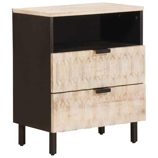 Armario de Noche 50 x 33 x 60 cm Madera de Mango Maciza
