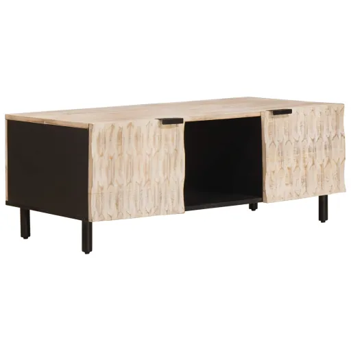 Mesa de Café 100 x 54 x 40 cm Madera de Mango Maciza