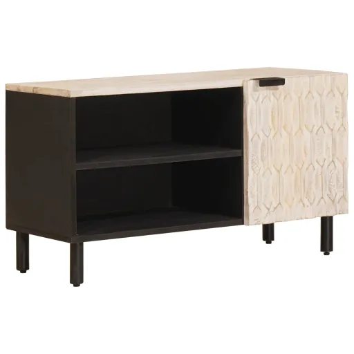 Mueble de TV Con Puerta Acabado de Lavado 80 x 33 x 46 cm