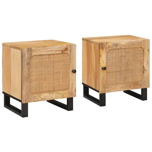 Armario de Noche   Natural 40 x 33 x 46 cm (2 pcs)