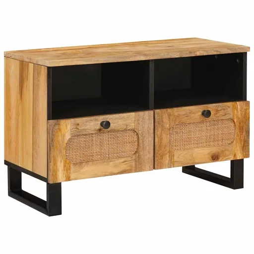 Mueble de TV Marrón 70 x 33 x 46 cm Madera de Mango Maciza