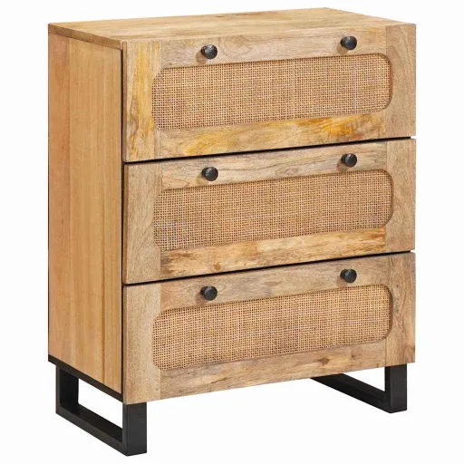 Aparador Marrón 60 x 33 x 75 cm Madera de Mango Maciza