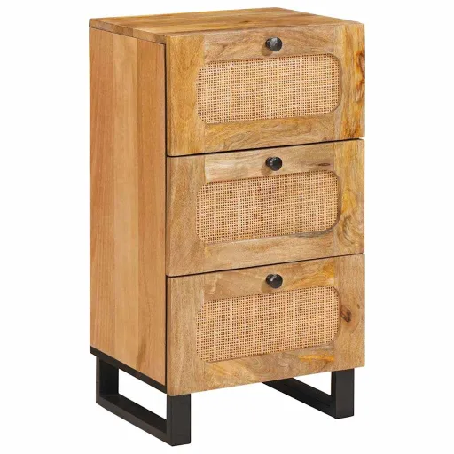 Aparador Marrón 40 x 33 x 75 cm Madera de Mango Maciza