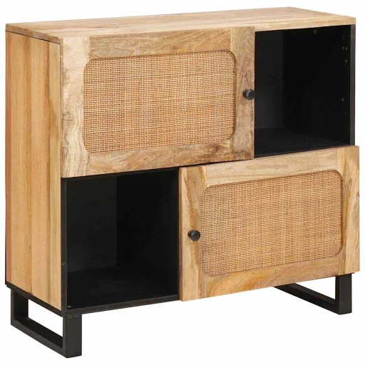 Aparador Marrón 80 x 33 x 75 cm Madera de Mango Maciza