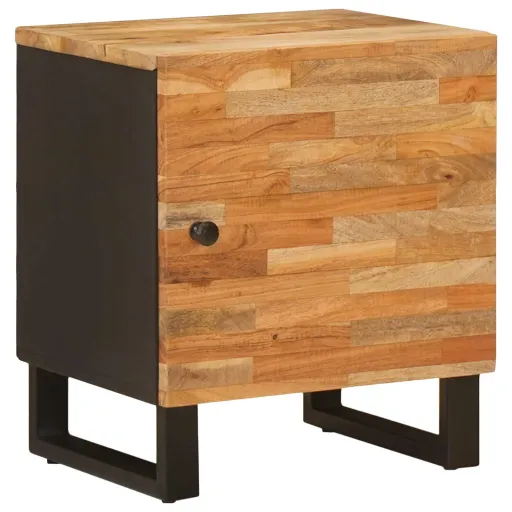 Armario de Noche Marrón 40 x 33 x 46 cm Madera de Mango Maciza