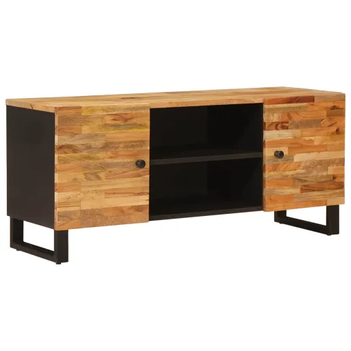 Mueble de TV Marrón 105 x 33 x 46 cm Madera de Mango Maciza
