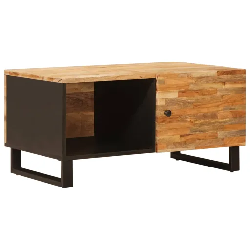 Mesa de Café Marrón 80 x 50 x 40 cm Madera de Mango Maciza