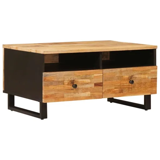 Mesa de Café Marrón 80 x 54 x 40 cm Madera de Mango Maciza